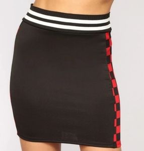 Red Checkerboard Skirt Small